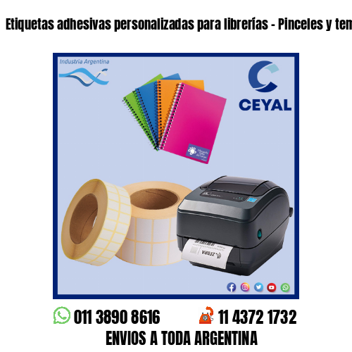 Etiquetas adhesivas personalizadas para librerías – Pinceles y temperas