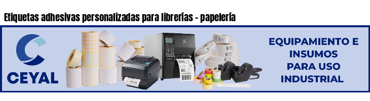 Etiquetas adhesivas personalizadas para librerías - papelería
