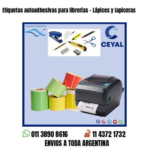 Etiquetas autoadhesivas para librerías – Lápices y lapiceras