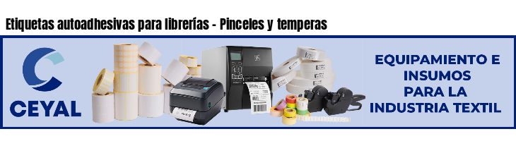Etiquetas autoadhesivas para librerías - Pinceles y temperas