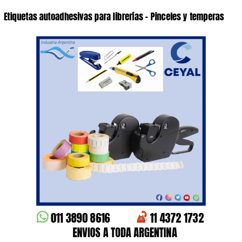 Etiquetas autoadhesivas para librerías – Pinceles y temperas