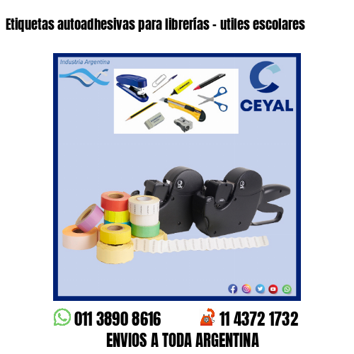 Etiquetas autoadhesivas para librerías – utiles escolares