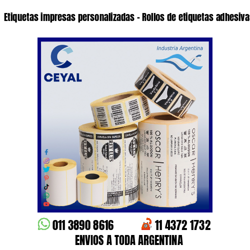 Etiquetas impresas personalizadas – Rollos de etiquetas adhesivas en blanco