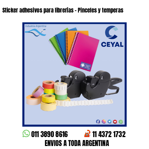Sticker adhesivos para librerías – Pinceles y temperas