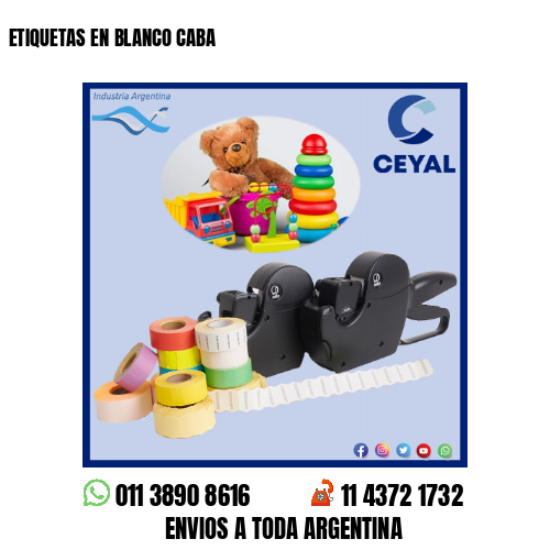 ETIQUETAS EN BLANCO CABA