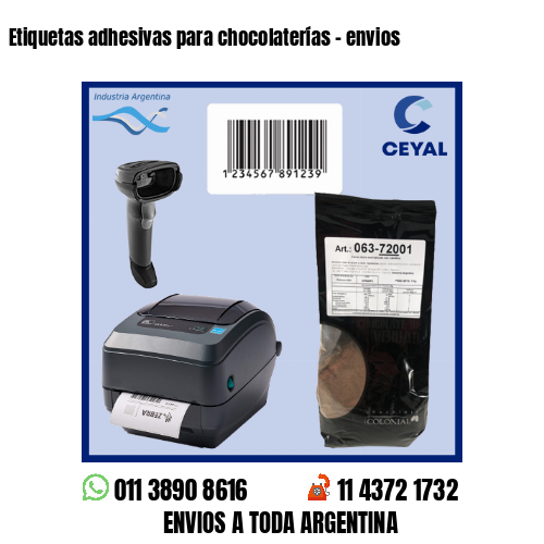 Etiquetas adhesivas para chocolaterías – envios