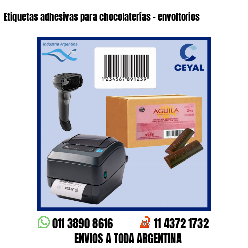 Etiquetas adhesivas para chocolaterías – envoltorios