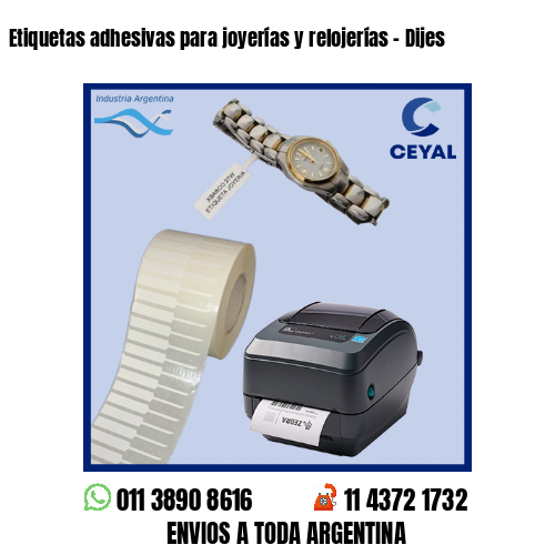 Etiquetas adhesivas para joyerías y relojerías – Dijes
