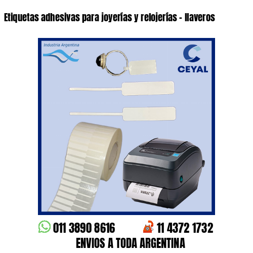Etiquetas adhesivas para joyerías y relojerías – llaveros