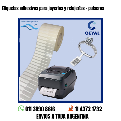 Etiquetas adhesivas para joyerías y relojerías – pulseras