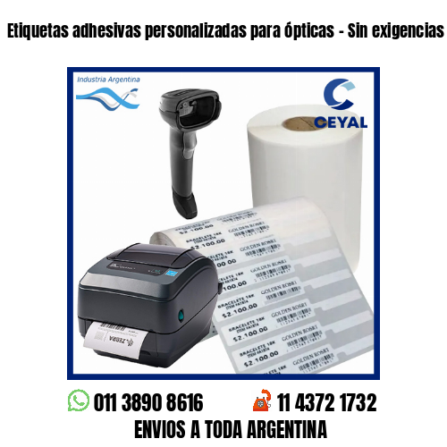 Etiquetas adhesivas personalizadas para ópticas – Sin exigencias de mínimos!