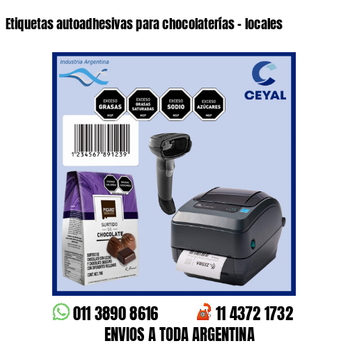 Etiquetas autoadhesivas para chocolaterías – locales