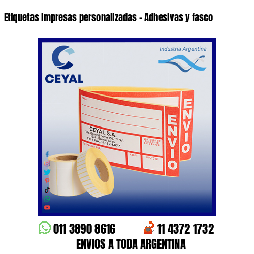 Etiquetas impresas personalizadas – Adhesivas y fasco