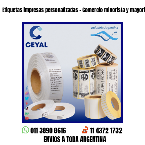 Etiquetas impresas personalizadas – Comercio minorista y mayorista