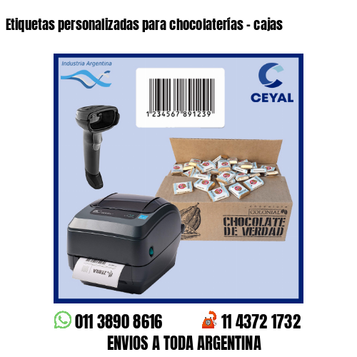 Etiquetas personalizadas para chocolaterías – cajas