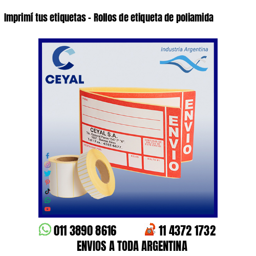 Imprimí tus etiquetas – Rollos de etiqueta de poliamida