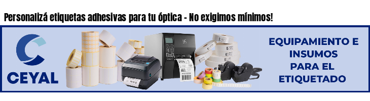 Personalizá etiquetas adhesivas para tu óptica - No exigimos mínimos!