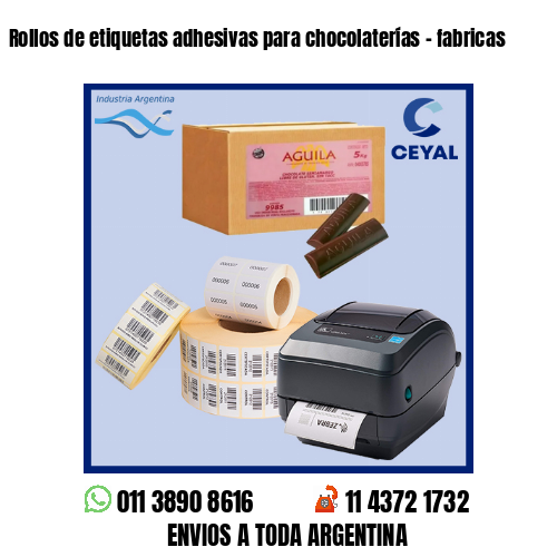 Rollos de etiquetas adhesivas para chocolaterías – fabricas