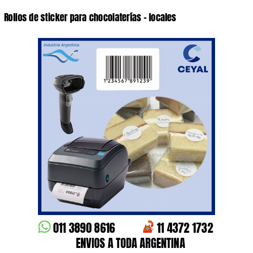 Rollos de sticker para chocolaterías – locales