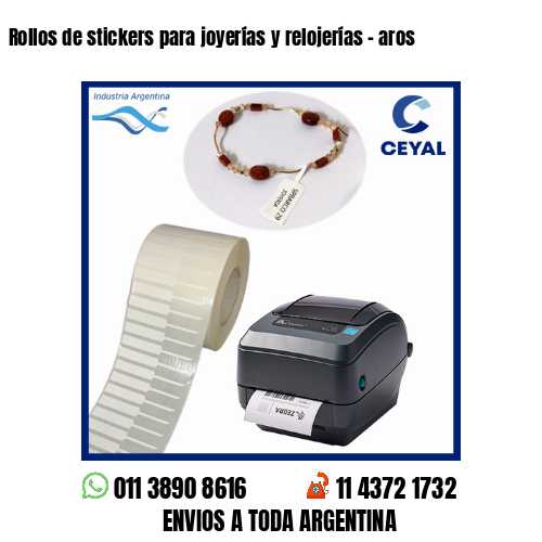 Rollos de stickers para joyerías y relojerías – aros
