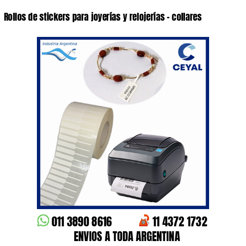 Rollos de stickers para joyerías y relojerías – collares