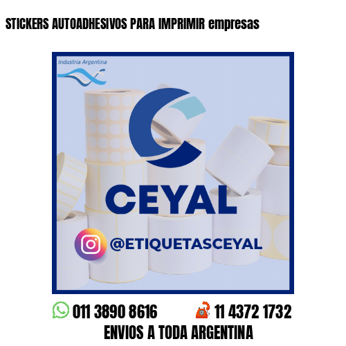 STICKERS AUTOADHESIVOS PARA IMPRIMIR empresas