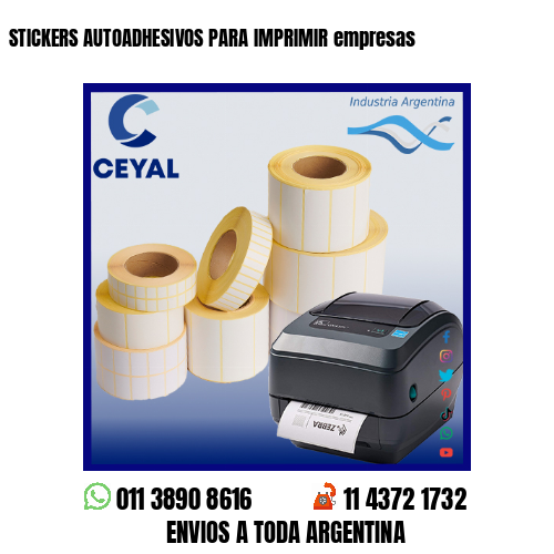 STICKERS AUTOADHESIVOS PARA IMPRIMIR empresas