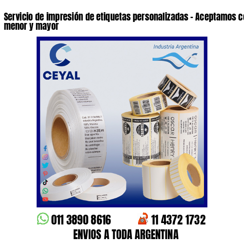 Servicio de impresión de etiquetas personalizadas – Aceptamos compras al por menor y mayor