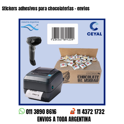 Stickers adhesivos para chocolaterías – envios