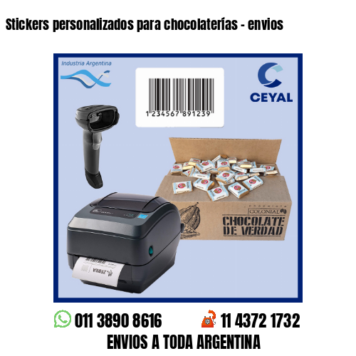 Stickers personalizados para chocolaterías – envios