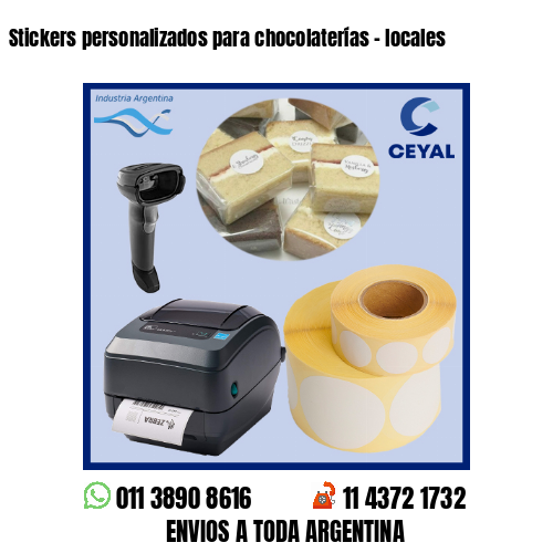 Stickers personalizados para chocolaterías – locales