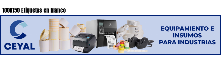 100X150 Etiquetas en blanco 