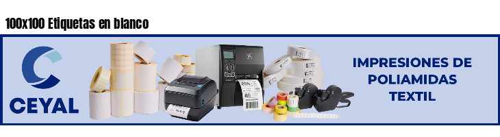 100x100 Etiquetas en blanco 