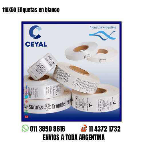 110X50 Etiquetas en blanco