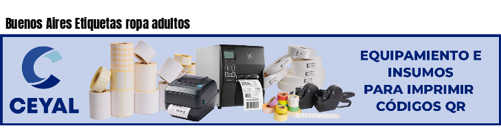 Buenos Aires Etiquetas ropa adultos