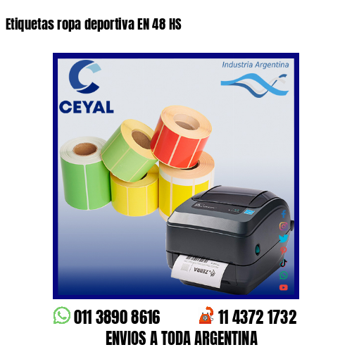 Etiquetas ropa deportiva EN 48 HS