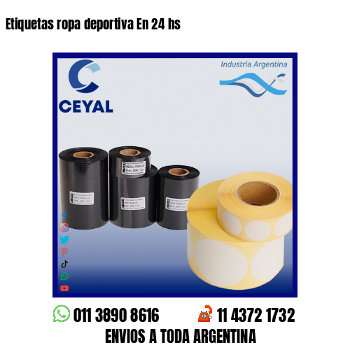 Etiquetas ropa deportiva En 24 hs
