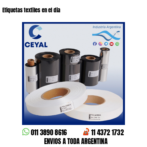 Etiquetas textiles en el dia