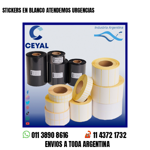 STICKERS EN BLANCO ATENDEMOS URGENCIAS