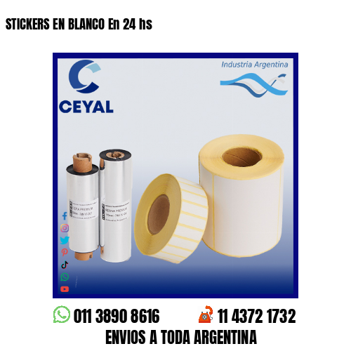 STICKERS EN BLANCO En 24 hs