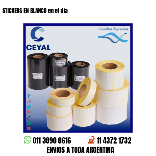 STICKERS EN BLANCO en el dia