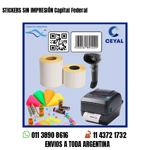 STICKERS SIN IMPRESIÓN Capital Federal