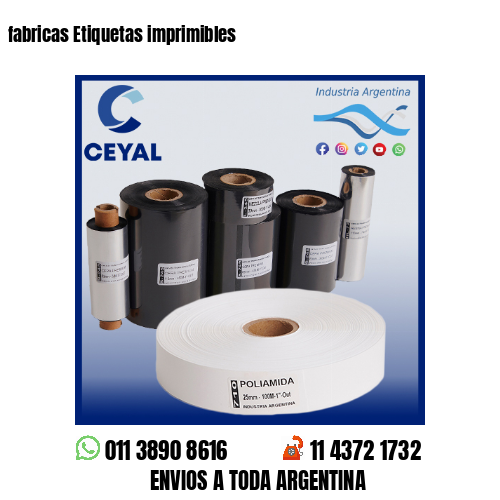 fabricas Etiquetas imprimibles