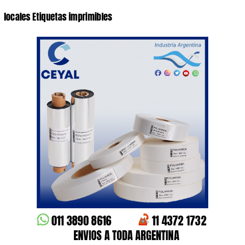 locales Etiquetas imprimibles