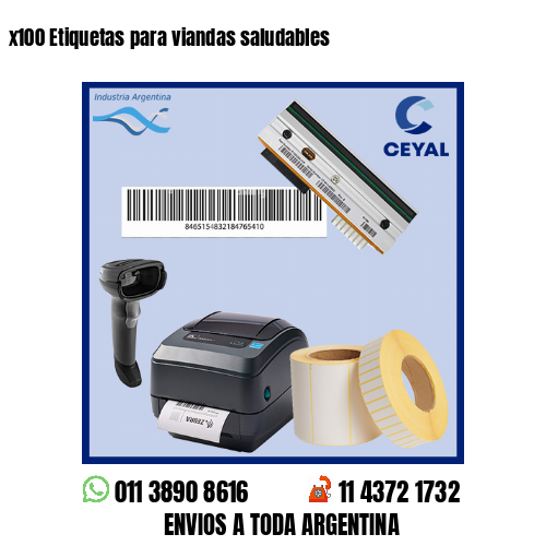 x100 Etiquetas para viandas saludables