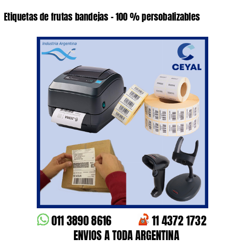 Etiquetas de frutas bandejas – 100 % persobalizables