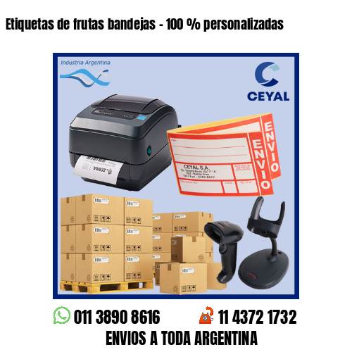 Etiquetas de frutas bandejas – 100 % personalizadas