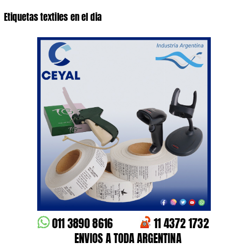 Etiquetas textiles en el dia