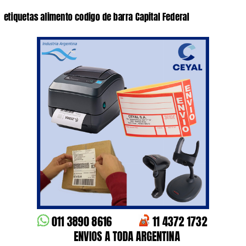 etiquetas alimento codigo de barra Capital Federal