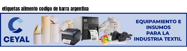 etiquetas alimento codigo de barra argentina